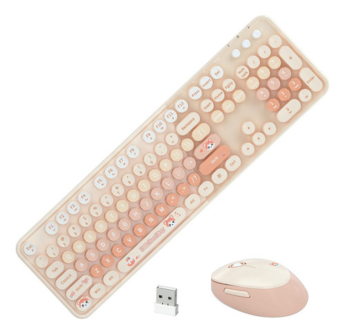 Set De Teclado Y Ratón Mofii St En Flor De Naranjo