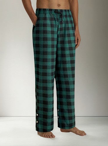 Pantalones De Pijama A Cuadros Franela Pantalones Casuales
