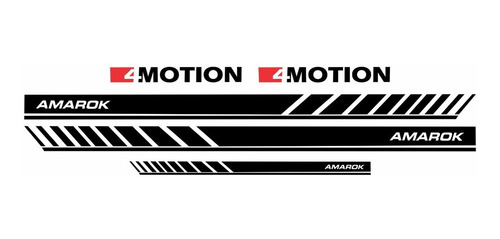 Kit Adesivos Amarok Faixa Lateral Traseira 4motion Ama124