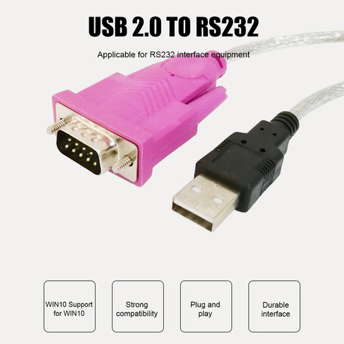 Convertidor De Cable De Puerto Serie Usb 2.0 A Rs232 Db9 Uni