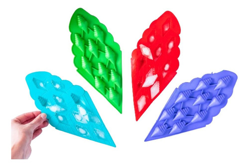 Set X2 Moldes Cubeteras De  Silicona Forma Caracol