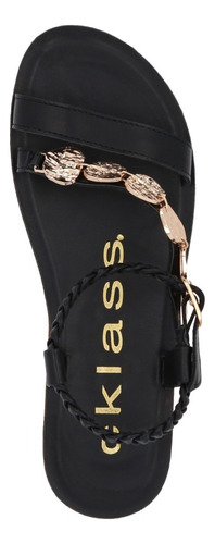 Sandalia Casual Mujer Negro 034-66