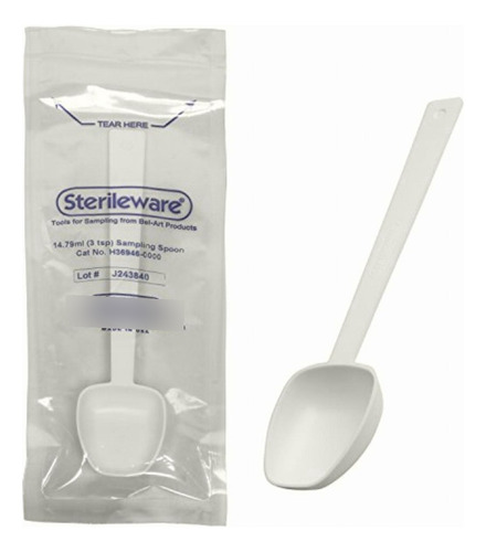 Colher de amostra estéril Bel-art Sterileware com alça