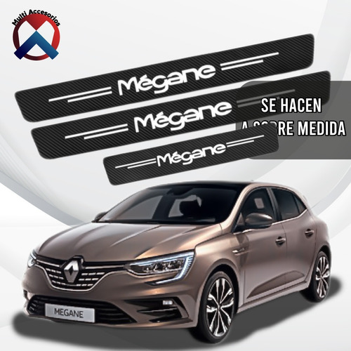 Pisa Puerta Renault Megane Vinilo Fibra De Carbono.