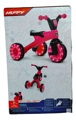 Triciclo Infantil Huffy Luminoso Rosa