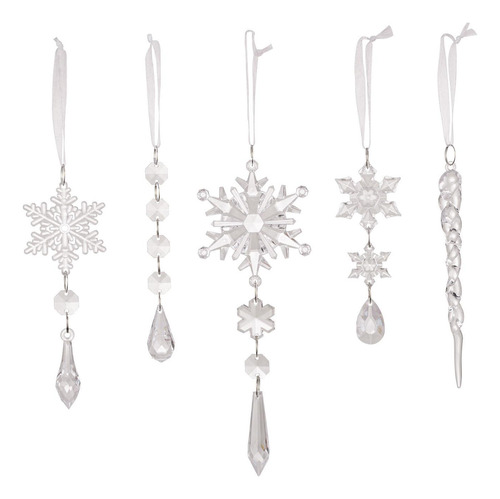 2 X 5 Piezas De Adornos De Copos De Nieve, Copos De Nieve,