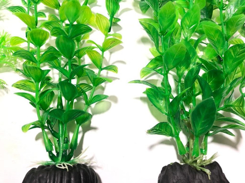 Imagem 5 de 5 de Planta Artificial Aquário Kit Nature Green 02 20cm 02 30cm