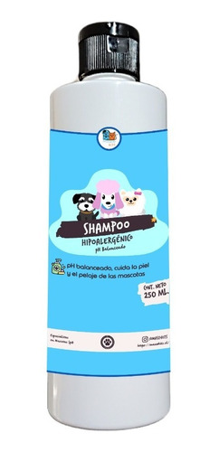 Shampoo Para Perros Y Mascotas 250 Ml Hipoalergénico