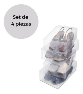 FEMOR 10 Cajas de Zapatos Zapatero Cajón Transparente Plegable Apilable Caja Guardar Zapatos Hechas de Papel Favorable al Medio Ambiente 