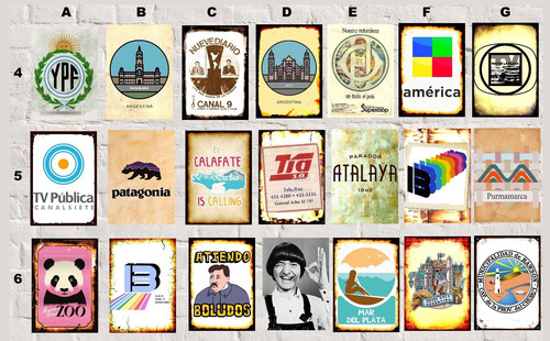Cuadro De Chapa Antiguo - Argentina Retro - Ypf - Bariloche Vintage Retro