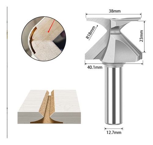 Roteador De Carpintaria Q4r18/r30 De 1/2 Polegada Shank Wood