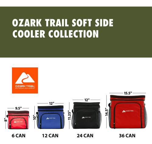 Hielera Ozark Trail Blanda Para 6 Latas Rojo