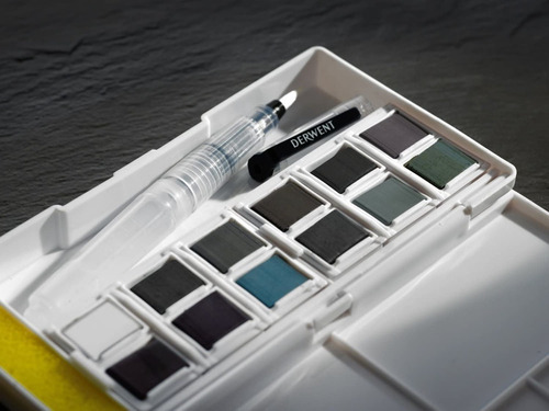 Set Derwent Acuarelas Tinted Charcoal X 12 Colores