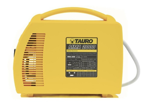 Soldadora Eléctrica Tauro Mma 2000 Equipo Inverter