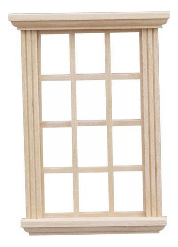 3 X 1/12 Muebles Para Casa De Muñecas, Marco De Ventana,