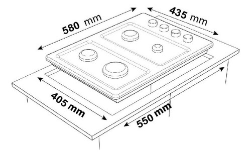Encimera A Gas 4 Platos Sindelen Inox Ceg-4600in