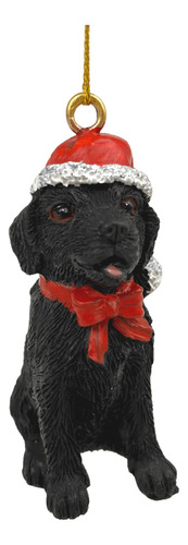 Figura De Perro Adornos De Navidad Con Sombreros De Papa Noe