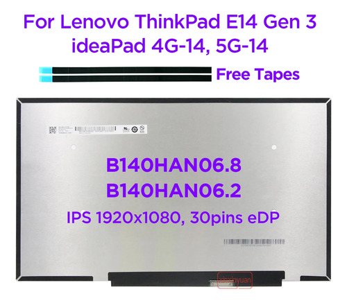 Pantalla Lenovo Ideapad Slim 7-14are05 14iil05 Flex 5-14iil0