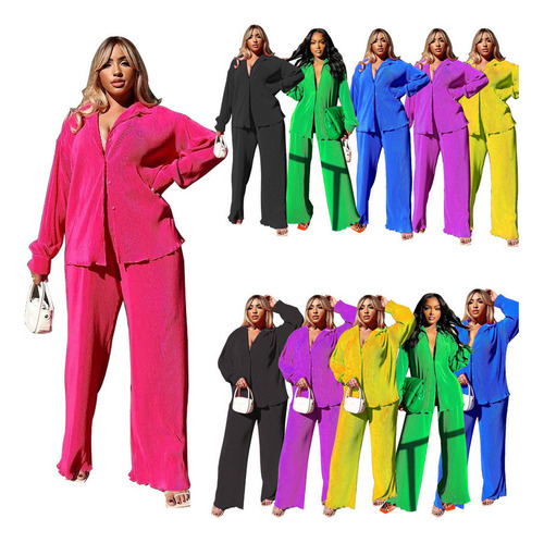A Conjunto Urbano De Camisa De Manga Larga Y Pantalones