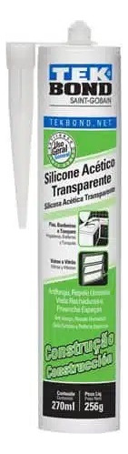 Tekbond Silicona Acetica Construcción Transparente X 270 Ml