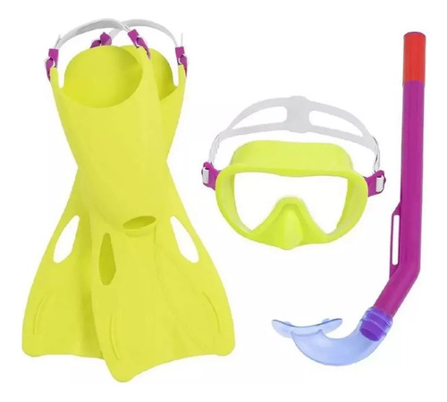 Kit De Buceo Bestway Clasico Amarillo +3 Años Int 25039