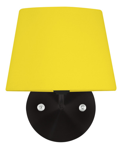 Arandela Preta De Cupula Tradicional Cores Estrutura Preto/amarelo