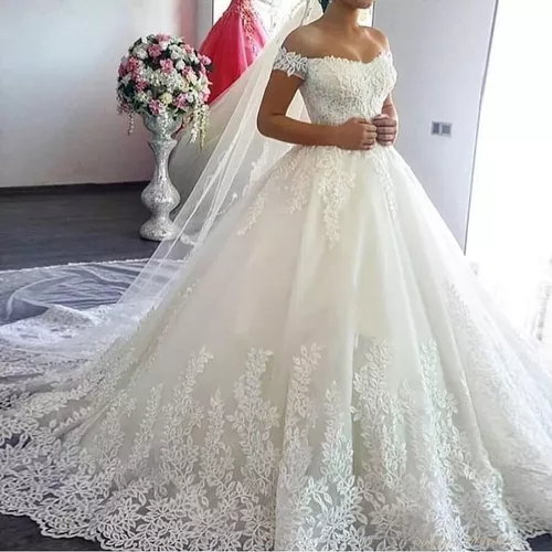 Vestido Noiva Princesa Com Véu Longo Casamento Lindo 'e150