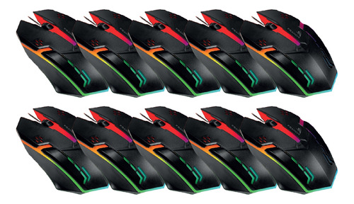 Pack 10u Mouse Usb  Gaming Excelente Calidad Franchi Thb