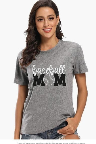 Imagen 3 de 5 de Camiseta De Béisbol Para Mamá, Manga Corta