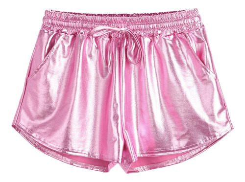 Pantalones De Piel Sintética For Mujer Nightclub Metal Refl