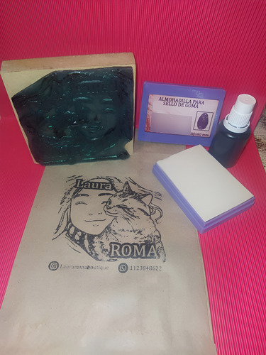 Sello Emprendedor 8x4 Cm + Almohadilla + Tinta 60cc