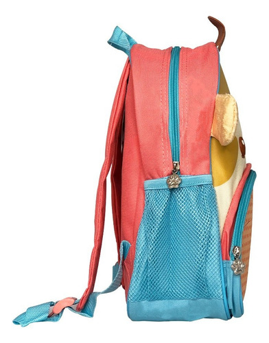 Mochila Infantil Escolar Passeio Casual Reforçada - Girafa Azul-celeste Girafa
