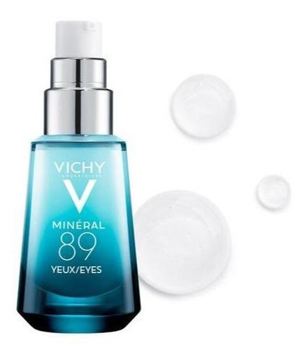 Gel/Serum Fortalecedor y reparador del contorno de ojos Vichy Mineral 89 día/noche para todo tipo de piel de 15mL