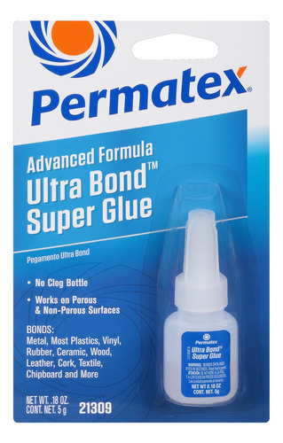 Pegamento Permatex Ultra Bond Super Glue 0.18oz