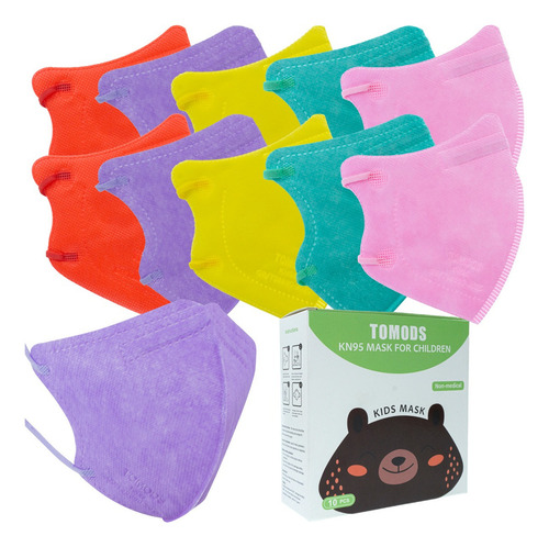 50 Cubrebocas Kn95 Infantil Tomods Certificado Color Liso Niña Diseño De La Tela Mixtos
