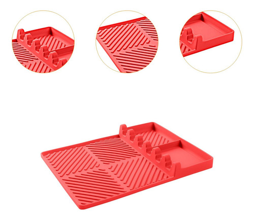 De Prateleira Lateral Da Tapete De Silicone Com Drip Black