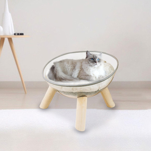 Cama De Gato Com Cápsula Espacial, De Madeira Elevada,