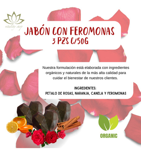 Jabón Con Feromonas Amor Atraccion Sexual Deseo 3 Pz.