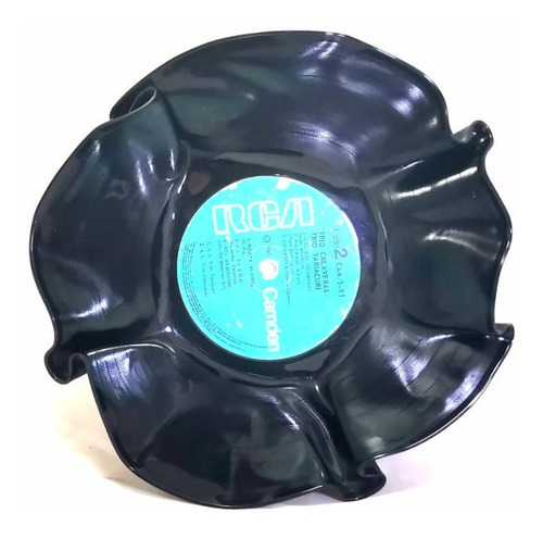 Imagen 3 de 4 de Dulcero Recipiente Horneado De Disco De Acetato Reciclado