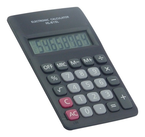 Calculadora 8 Digitos, Mod.hl-815l, En Caja Color Negro