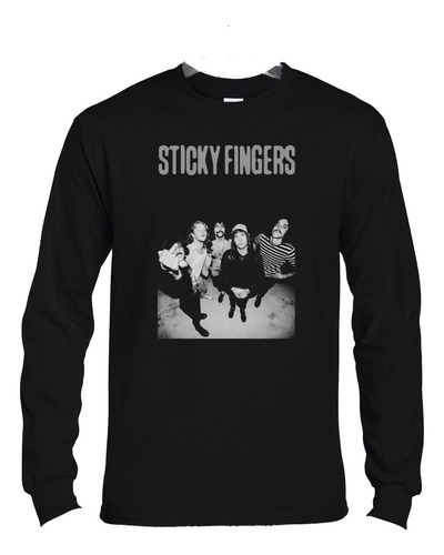 Polera Ml Sticky Fingers Band Photo Rock Abominatron