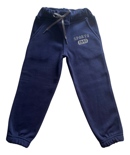 Conjunto Deportivo Iy Pants Cerrado Nyc Algodon Niño Azul Marino Bordado 2