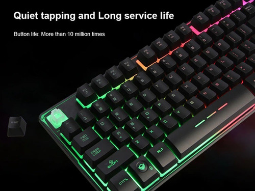 Imagen 7 de 10 de Teclado Gamer Meetion Simil Mecanico Retroiluminado K 9300