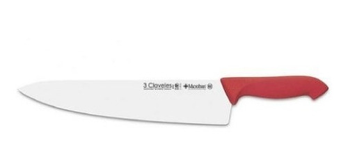 Imagen 2 de 3 de Cuchillo Cocinero Ancho 20 Cms 3 Claveles Azul Rojo