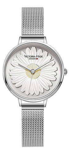 Victoria Hyde Relojes De Cuarzo Serie 3d Daisy (plata, Reloj