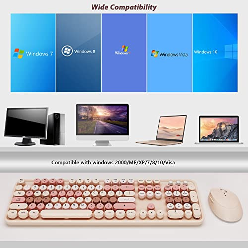 Combo De Teclado Y Mouse Inalámbrico Marrón, Teclado ...