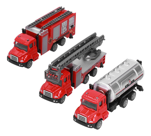 Brinquedo De Caminhão De Bombeiros, 3 Peças, Modelo De Carro