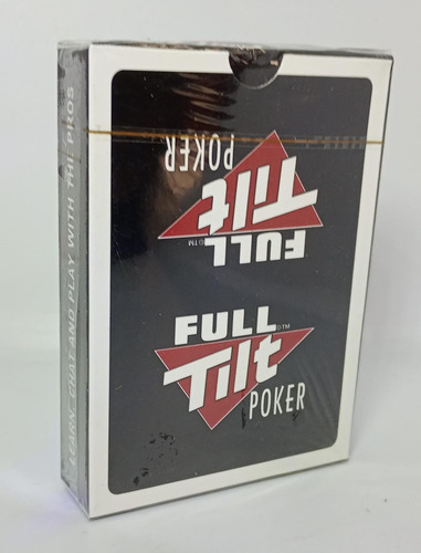 Juego De Naipes Poker Full Tilt Ft Cartas Deck Texas Hold's Negro Poker Poker (Usado)