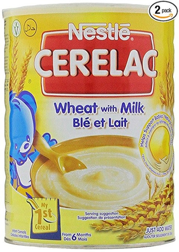 Nestle Cerelac De Trigo Con Leche - 2,2 Libras (1 Kg) - 2 Pa