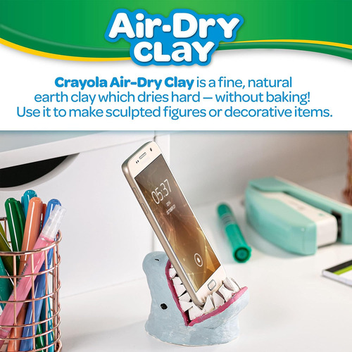 Crayola Air Dry Clay, White, Modeling Clay Para Niños, Manua